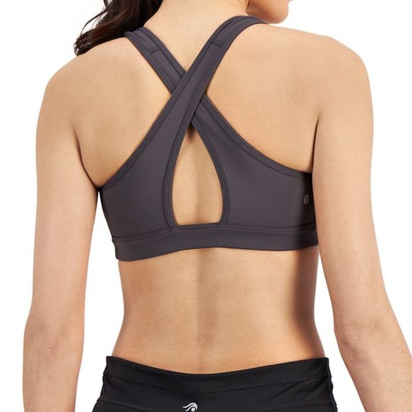 NWT ID Ideology Performance Medium Impact Sports Bra Black Size M $40 A505 - Picture 2 of 2